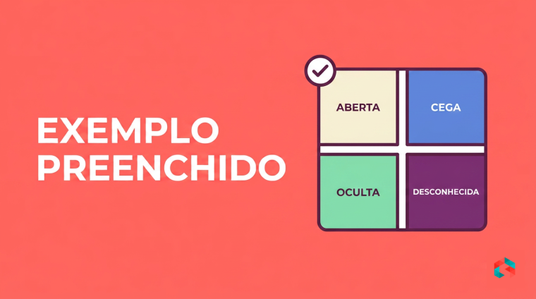 Janela de Johari: exemplo preenchido para usar na sessão